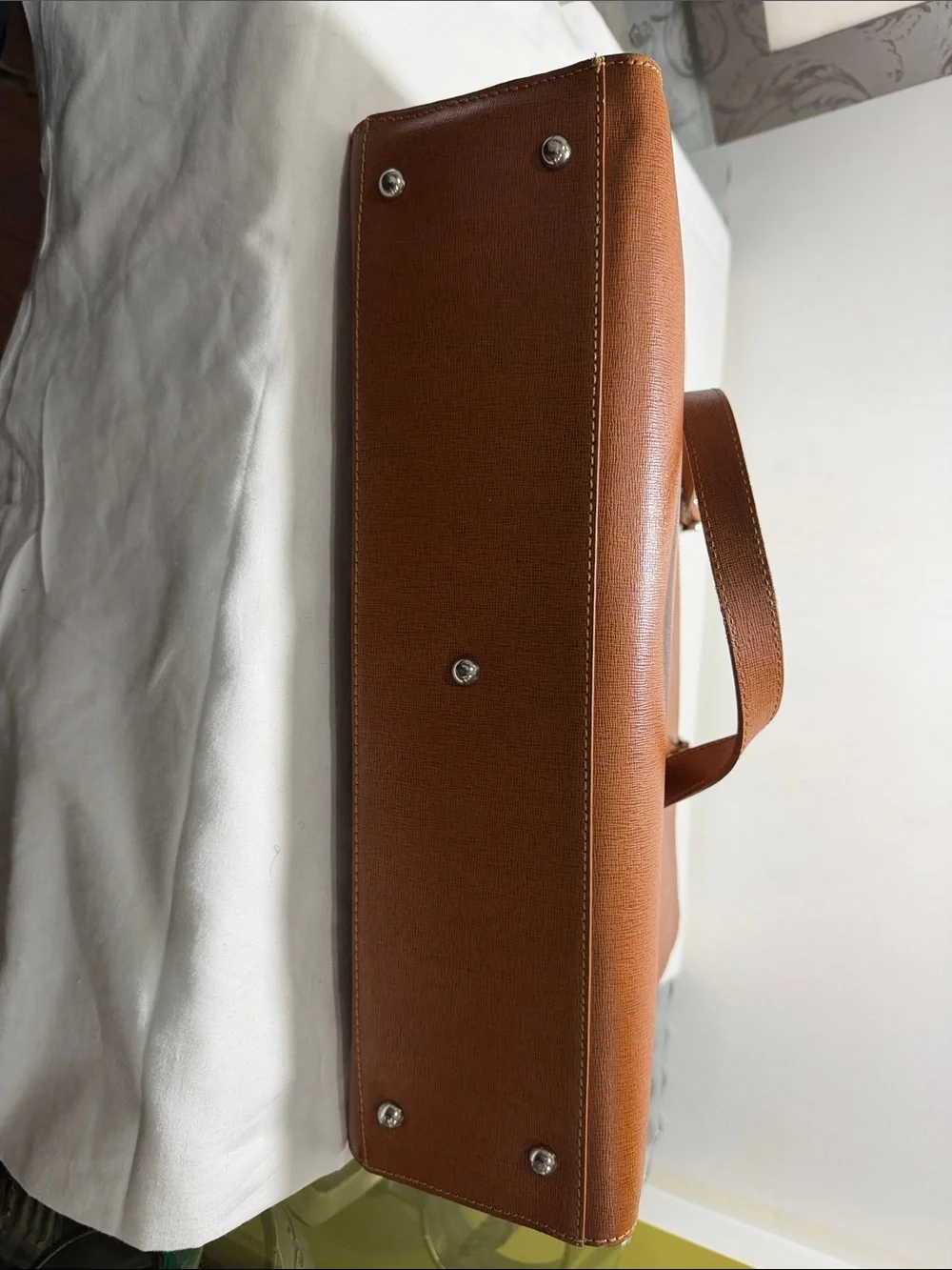 Brown leather Jack Georges Chelsea Alexis business tote